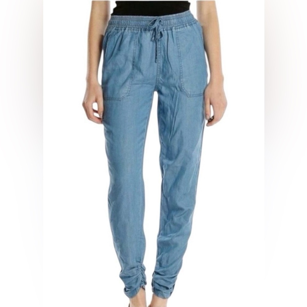 Thread & Supply Jogger Denim Blue Casual Pants Women Large. Lyocell. Drawstring.